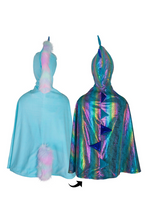 Load image into Gallery viewer, Unicorn/Dragon reversible cape