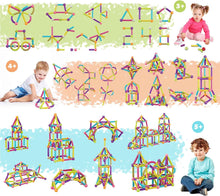 Load image into Gallery viewer, 100 pc Magnetic Building Bars Set