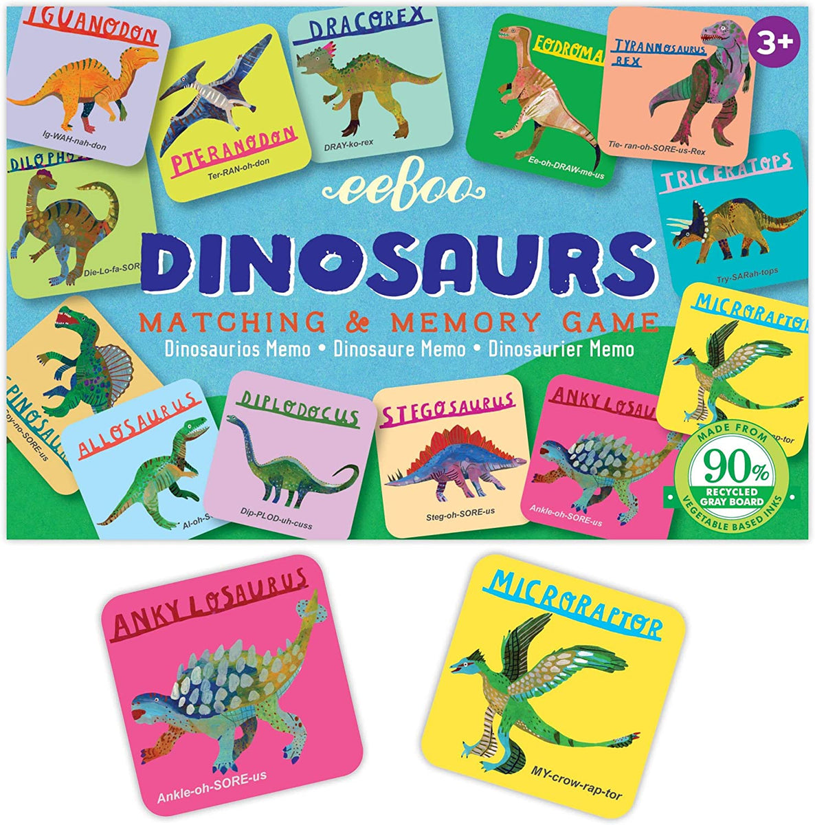 Dinosaurs Memory Game Color Wheel Toys