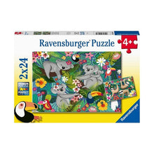 Load image into Gallery viewer, Koalas and Sloths Puzzle:  2 puzzles, 24 pieces each