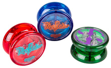 Load image into Gallery viewer, Red, blue, and green options of the Reflex yo-yo.
