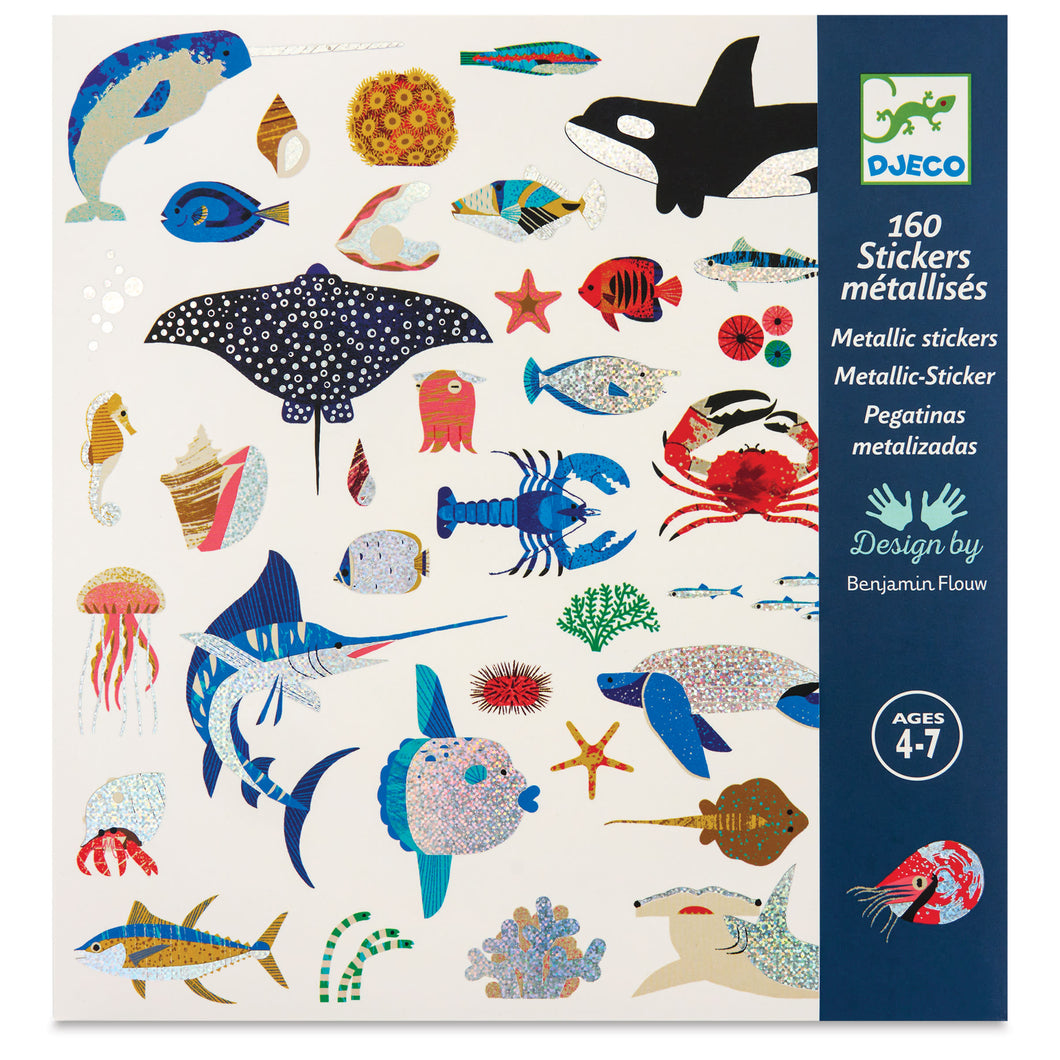 Metallic Ocean Stickers