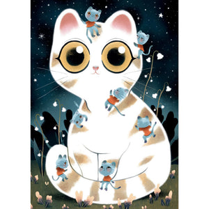 Glow Cuddly Cats Puzzle 50 pc