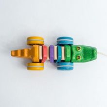 Load image into Gallery viewer, Rainbow Alligator Pull Toy
