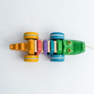 Rainbow Alligator Pull Toy