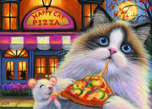 Load image into Gallery viewer, Happy Cat Pizza 35 PC Puzzle
