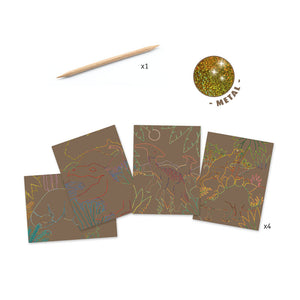 Dinosaur Scratch Art