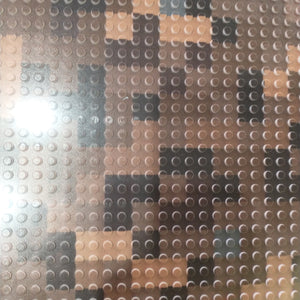 brown pixelated base plate