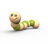 Wooden Earth Worm Clutching Toy