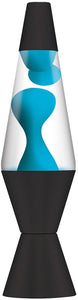 14.5" lava lamp with black base and blue ooze