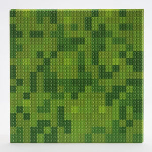 green pixelated base plate